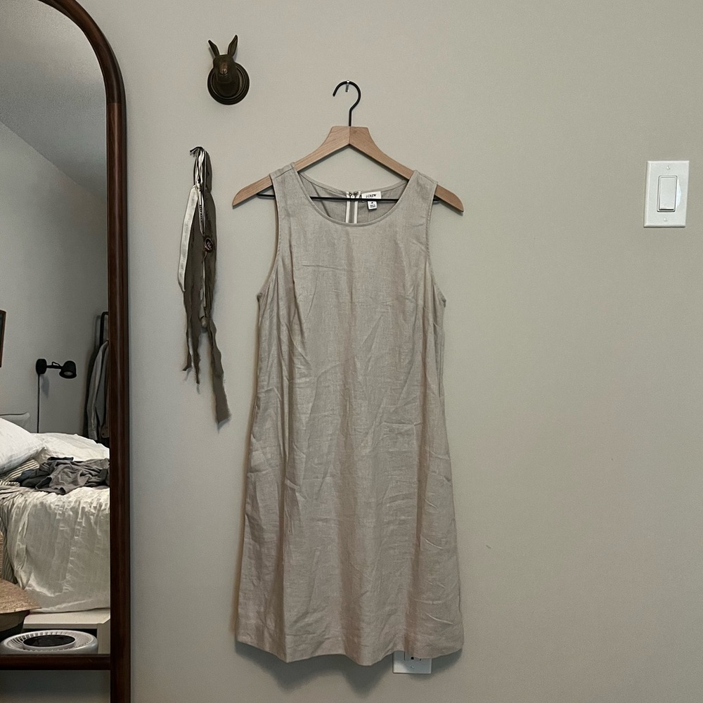 LAST CHANCE NWT JCrew Linen Dress with pockets